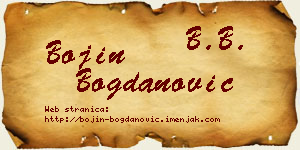 Bojin Bogdanović vizit kartica